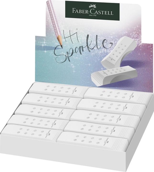 Actual product image Faber-Castell Plastic eraser RollOn SPARKLE, white