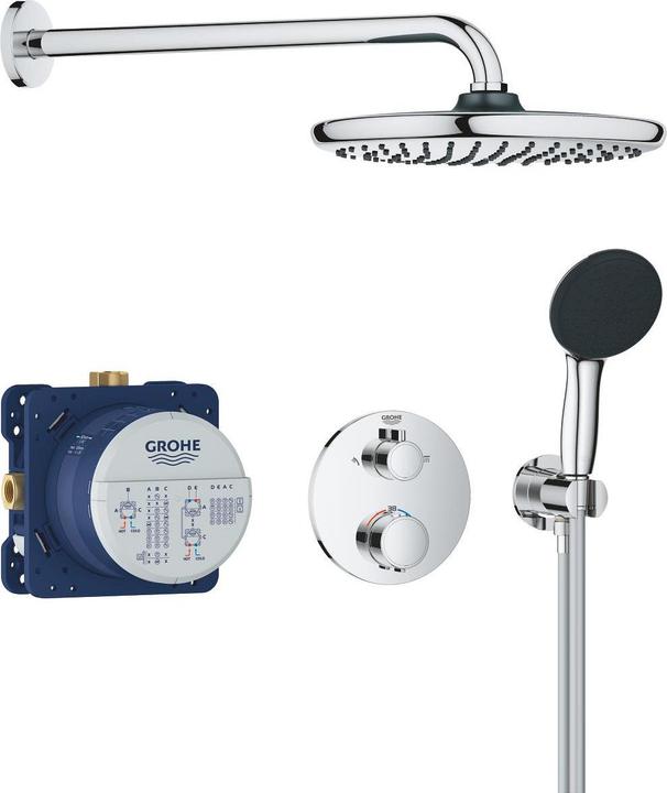 Grohe Precision Thermostat Duschsystem Unterputz mit Vitalio Start 250 (1 Strahlart) und Vitalio Comfort 1