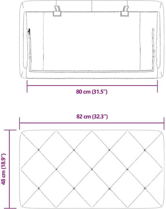 Image du produit vidaXL Kopfteil-Kissen (82 x 6 x 48 cm)