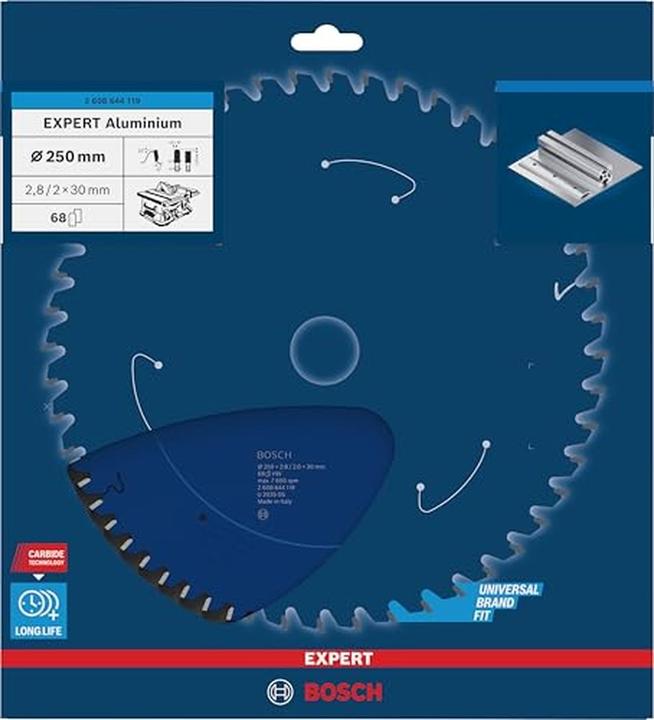 Produktbild Bosch Professional Zubehör Kreissägeblatt Expert for Aluminium, 250 x 30 x 2,8 mm, 68
