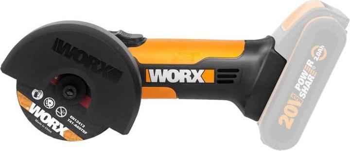 Actual product image Worx Mini angle grinder 20V WX801.9 (76 mm)