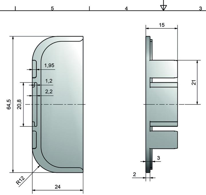 Produktbild Schüco Endkappe C-Form