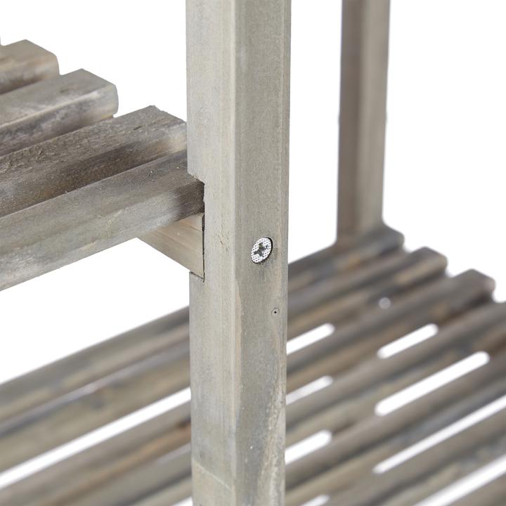Actual product image Relaxdays Grey Wooden Flower Rack