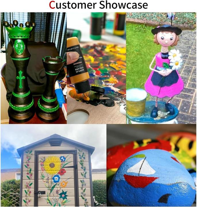 Produktbild Fantastory 24-teiliges Acrylfarben Set mit 12 Pinseln (1440 ml)