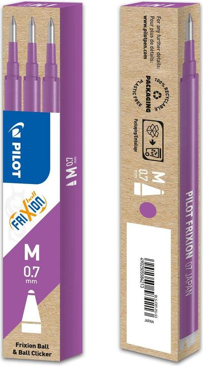 Produktbild Pilot FriXion Refill Set à 3 (3 Stück, Lila, 0.35 mm)