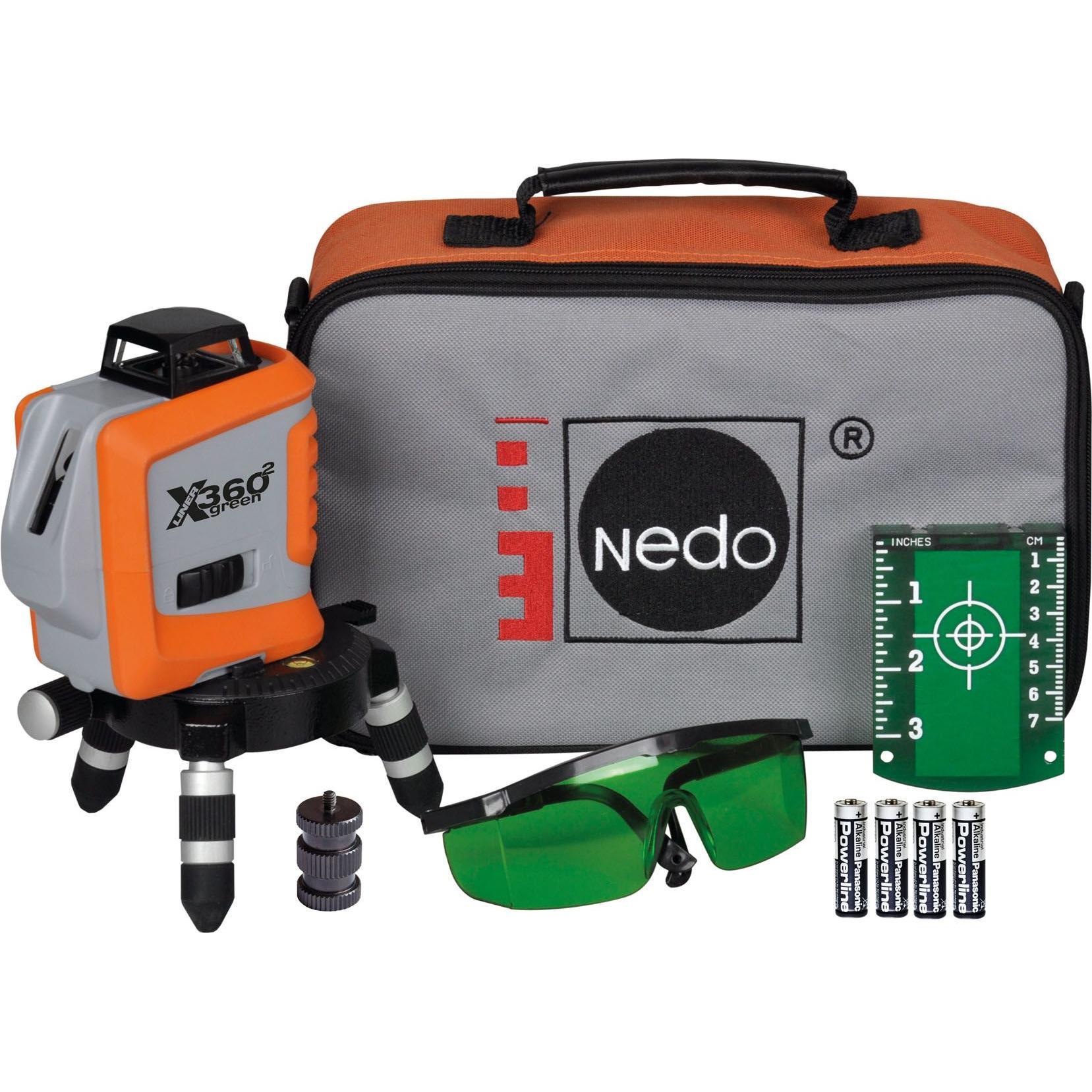 Nedo, Laser lineare, 460875 X-Liner 360 Multilinien-Laser grün