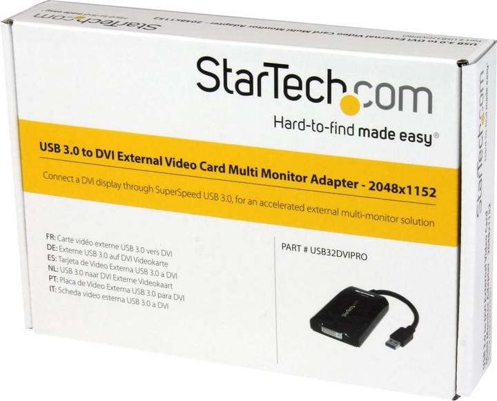 Produktbild StarTech USB 3 To Dvi Video Adapter (USB-A, 7.80 cm)
