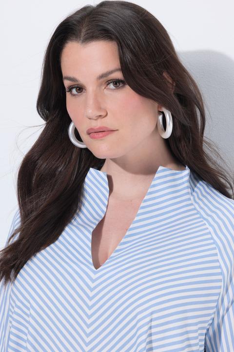 Actual product image Ulla Popken Diagonal Striped Blouse (60)