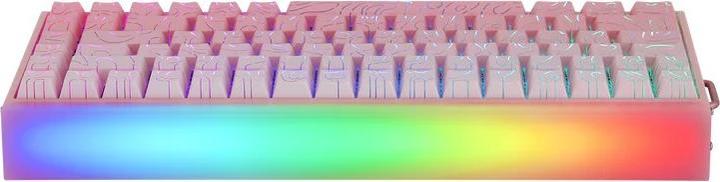 Produktbild Aula Gasket-Tastatur HERO84 HE PINK+Gradient+Contour Dragon King Switch RGB (DE, Kabelgebunden)