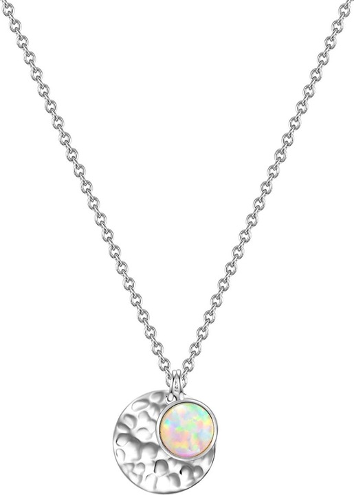 Produktbild Glanzstücke München Damen Kreis Sterling Silber Opal (synth.) silber 40,0 cm Basiskette + 5,5 cm Verlängerung - 31576 (Sterling Silber, 40 - 45 cm)