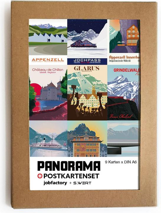 Produktbild S.wert Design Postkartenset Panorama Schweiz (9 Stk.)
