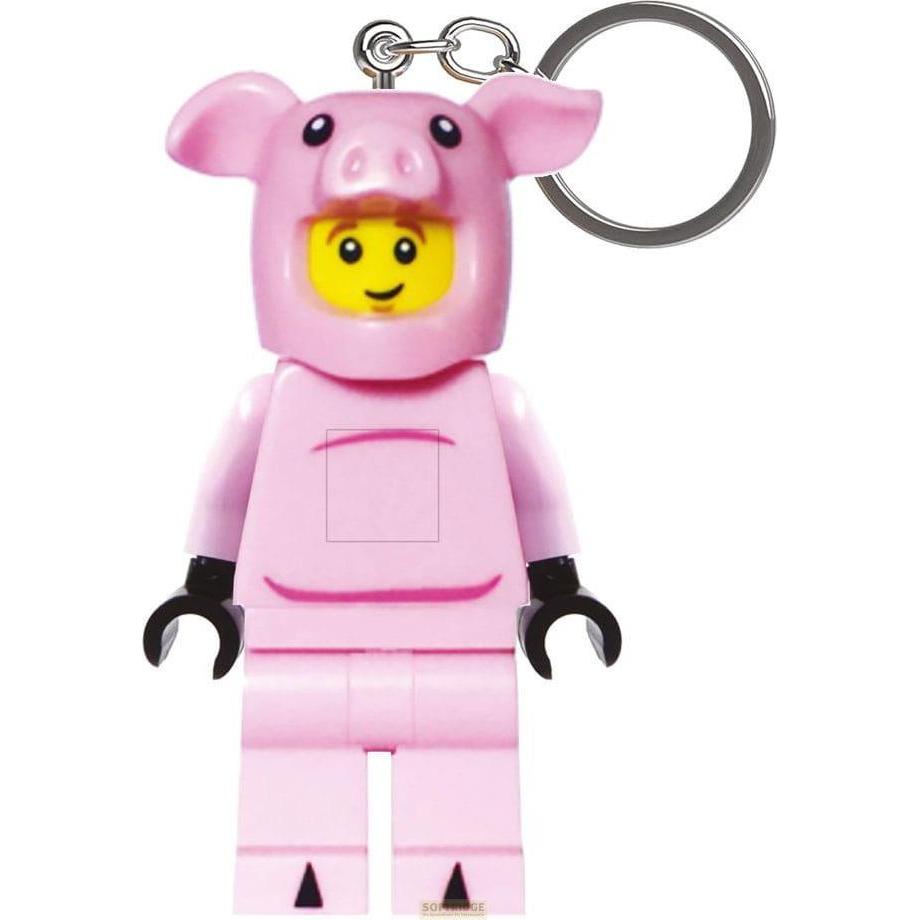 Dungeons & Dragons, Unisex, Portachiavi, LEGO Minifigures Schlüsselanhänger mit Leuchtfunktion Piggy Guy 8 cm, Pink