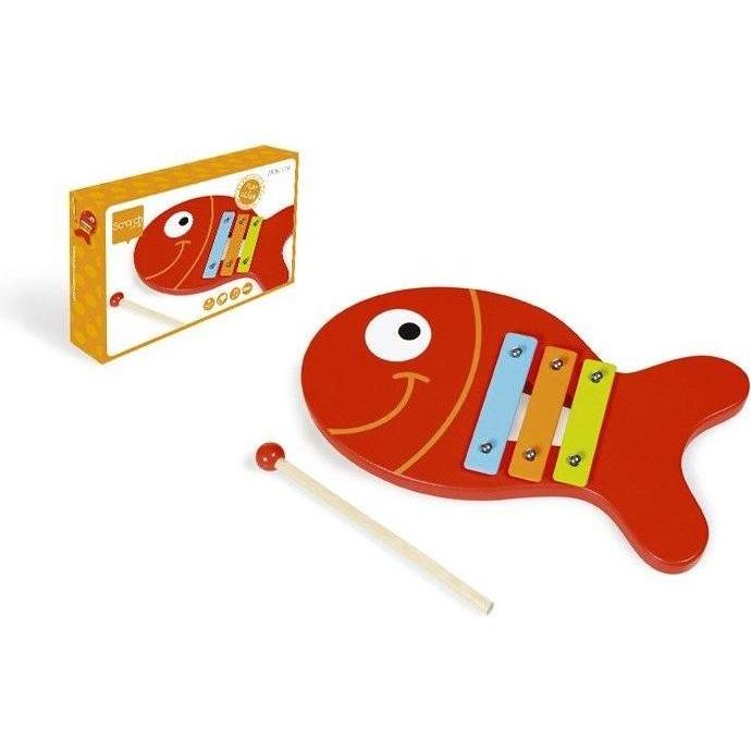 Scratch Pesce xilofono di legno