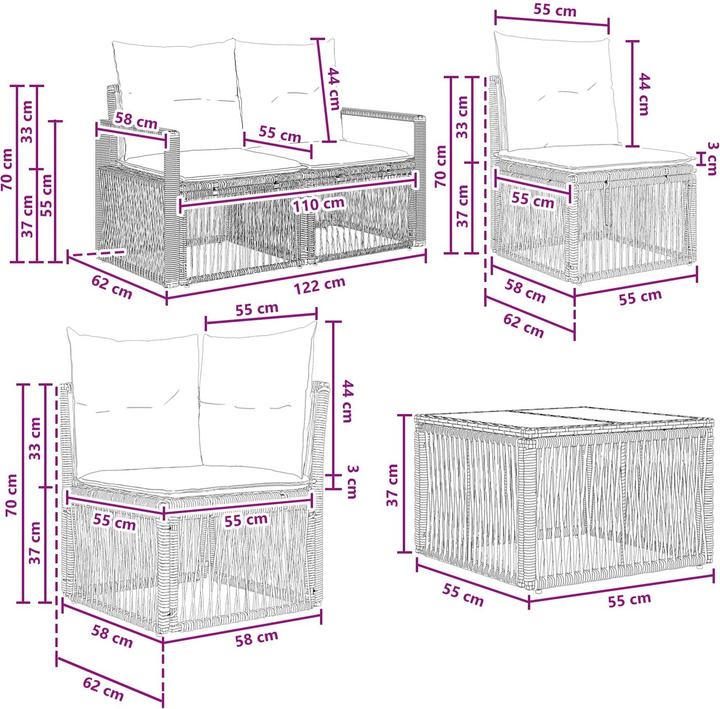 Actual product image vidaXL gartenmöbel