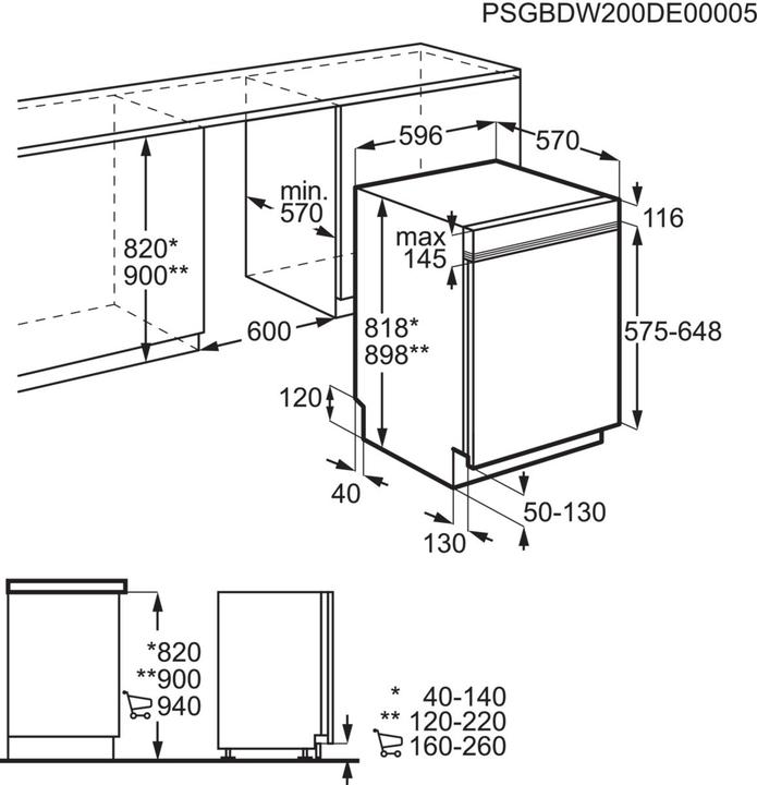 Actual product image AEG VAATWASSER INBOUW FEE63606PM