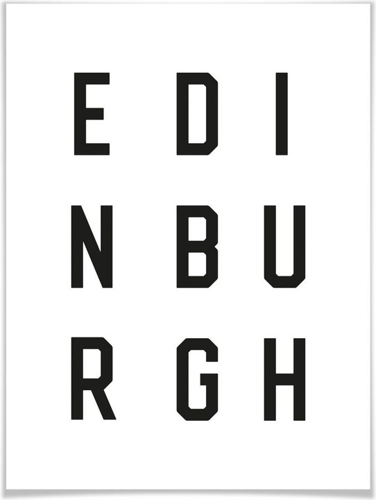 Image du produit Trenddeko Typographie Edimbourg (40 x 50 cm)