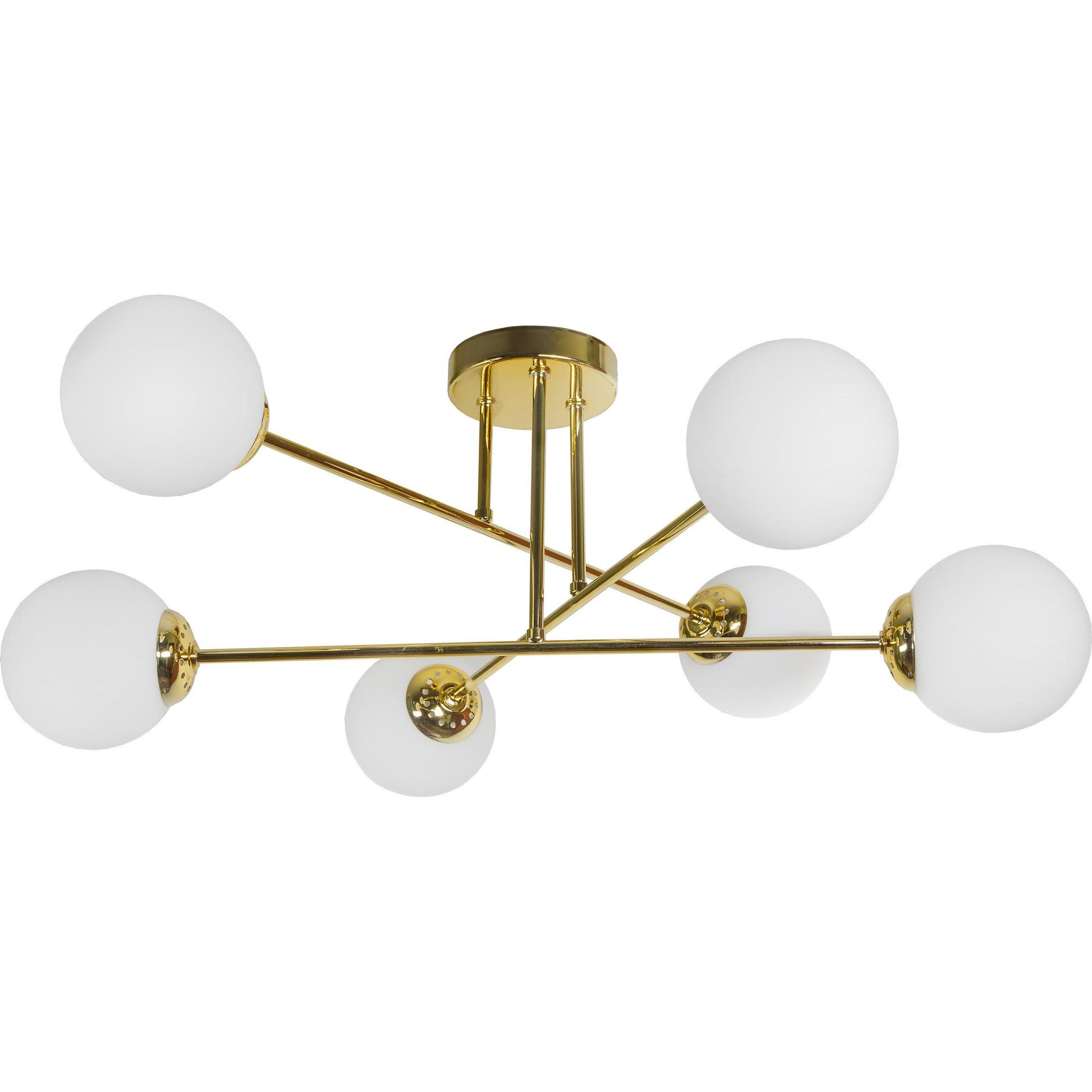 Orno, Pendelleuchte, Hängelampe LEIA 6P E27, Hängelampe, max. 6x60W, Gold (E27)