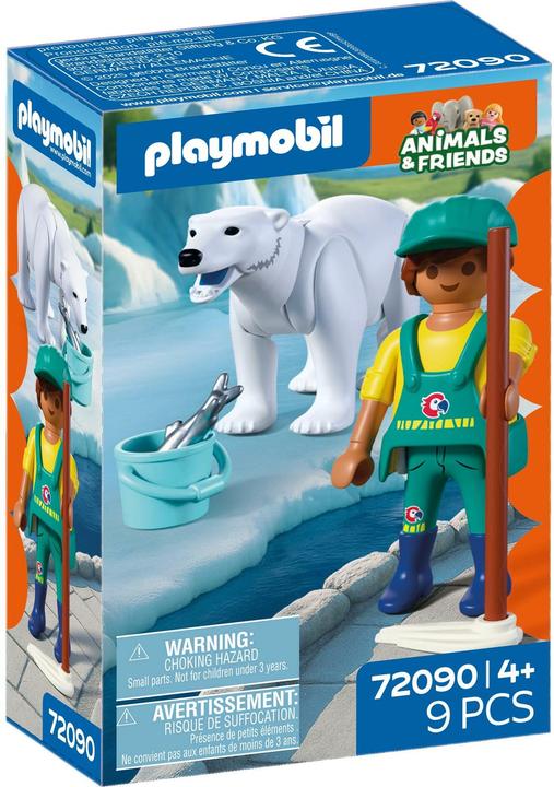 Productafbeelding Playmobil 72090 Zoo: Eisbär und Pfleger (72090)