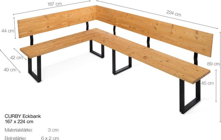 Image du produit Möbel-Eins Curby (224 cm)
