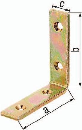Image du produit GAH Equerre de poutre L100x100 mmmm Largeur 20 mm étroite Acier brut galvanisé passivé à couche épaisse (Angle de rayonnement, 1 pcs)
