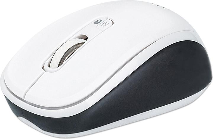 Immagine prodotto Manhattan Bluetooth® 4.0 e ricevitore wireless USB, 800/1200/1600 dpi, tre pulsanti più rotella del mouse, & (Senza fili)
