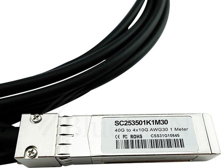 Produktbild CBO Allied Telesis AT-QSFP-4SFP10G-5CU kompatibles BlueLAN QSFP DAC SC253501K5M26