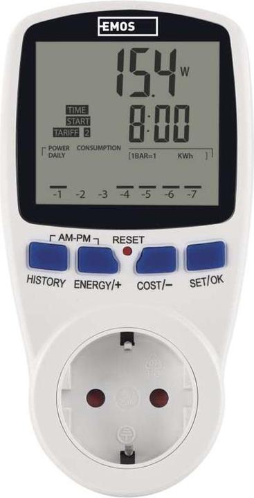 Immagine prodotto Emos MISURATORE DI POTENZA DIGITALE P5822 - SCHUKO