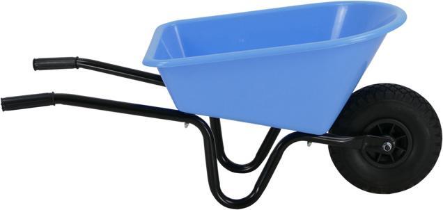 Produktbild FORT Kinderschubkarre 20 l blau montiert mit PU-Rad