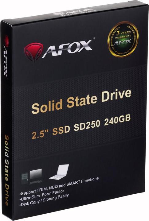 Actual product image AFOX SSD 240GB 2.5" SATA III 6Gb/s 240GN SD250 (240 GB, 2.5")