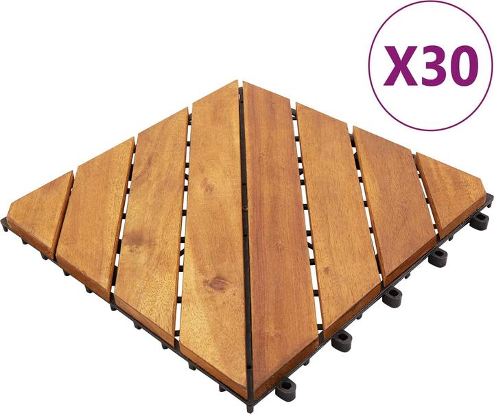 Produktbild vidaXL Terrassenfliese (30x, 30 x 30 cm)