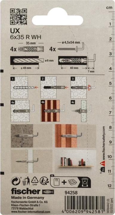 Produktbild Fischer Ankerbolzen R 88561 FAZ II 10/ 20K A 4 Ohne Oberflächenangabe (4 Stk.)