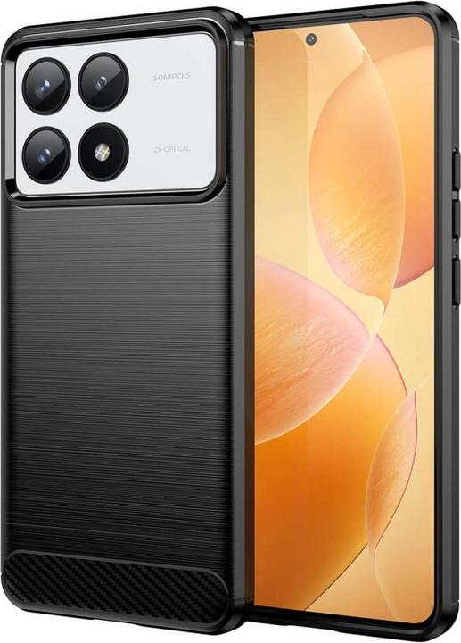 Actual product image Cover-Discount Xiaomi Poco F6 Pro - Metal Carbon Look Cover (Xiaomi Poco F6 Pro)