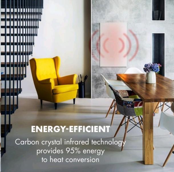 Immagine prodotto Klarstein Wonderwall Smart Infrarood Verwarming elettrico - 60 X 100 Cm - 600W - Ir Comfortheat - (600 W)