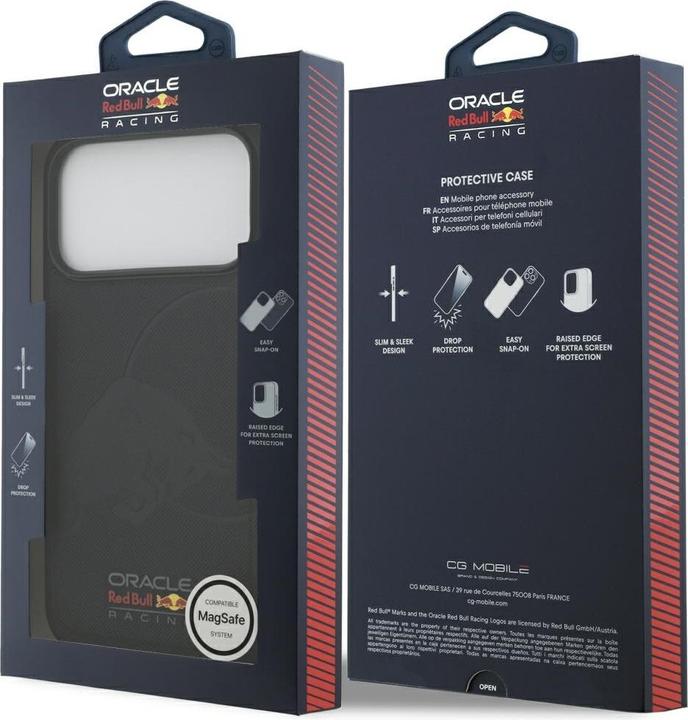 Actual product image Red Bull Case Meshed Debossed Bull MagSafe for iPhone 17 Pro Max navy (Apple iPhone 17 Pro Max)