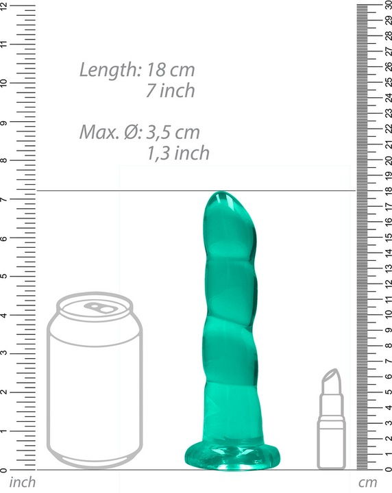 Image du produit RealRock 7" / 17cm Non Realistic Dildo Suction Cup