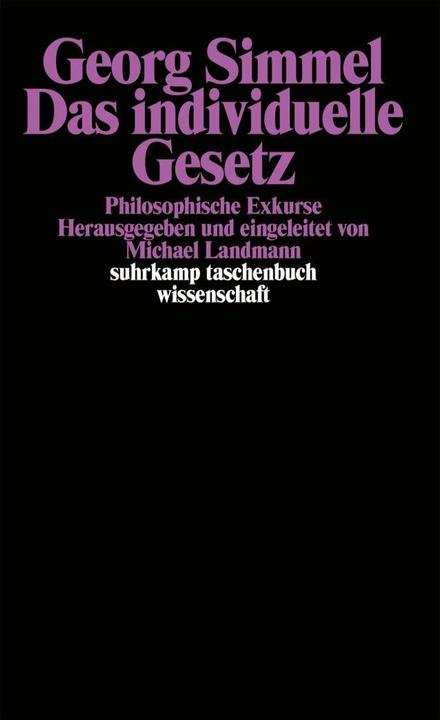 Produktbild Das individuelle Gesetz (Deutsch, Georg Simmel, 1987)