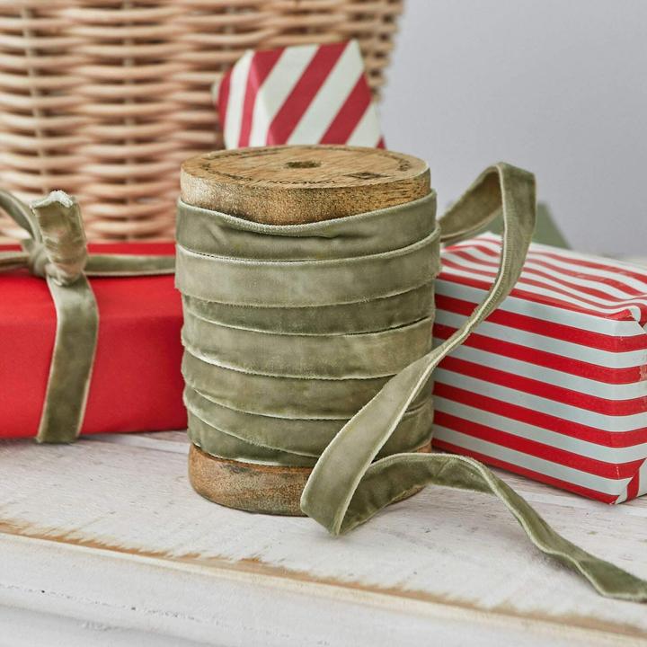 Produktbild Loberon Samtband 2er Set Liandis olivgrün (2x)