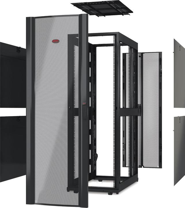 APC NetShelter SX 42U 600mm Wide x 1070mm Deep Enclosure Without Doors Black (42 HE, 19 Zoll Rack)