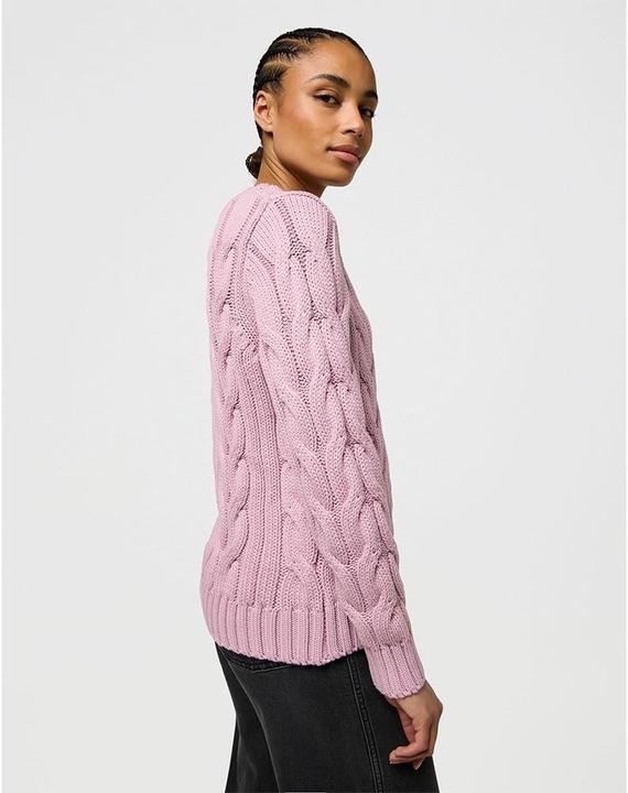 Actual product image Wrangler Cable Knit Crew, Keepsake Lilac, XL (XL)