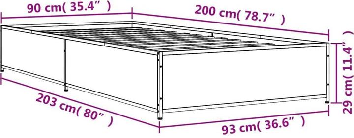 Image du produit vidaXL Bettgestell (90 x 200 cm)