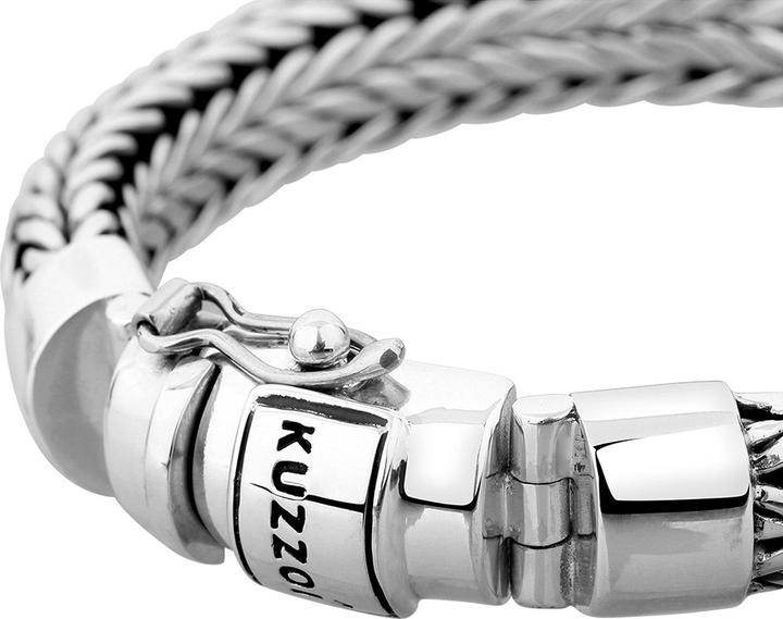 Actual product image Kuzzoi Bracelet Men's Box Clasp Cool Basic 925 Silver (19 cm, 925 sterling silver)