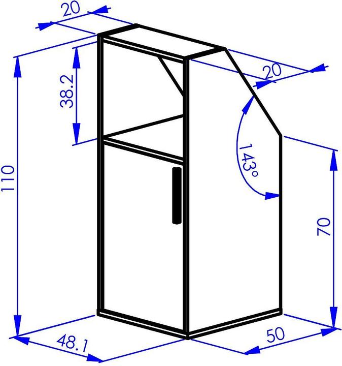 Produktbild Vente-unique Adezio (48.10 x 50 x 110 cm)
