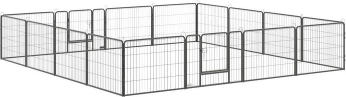 Produktbild Swisshandel24 Welpenauslauf Freigehege 16 Segmente 60 cm Hoch Laufstall für Haustier welpengitter Zaun Laufgitter