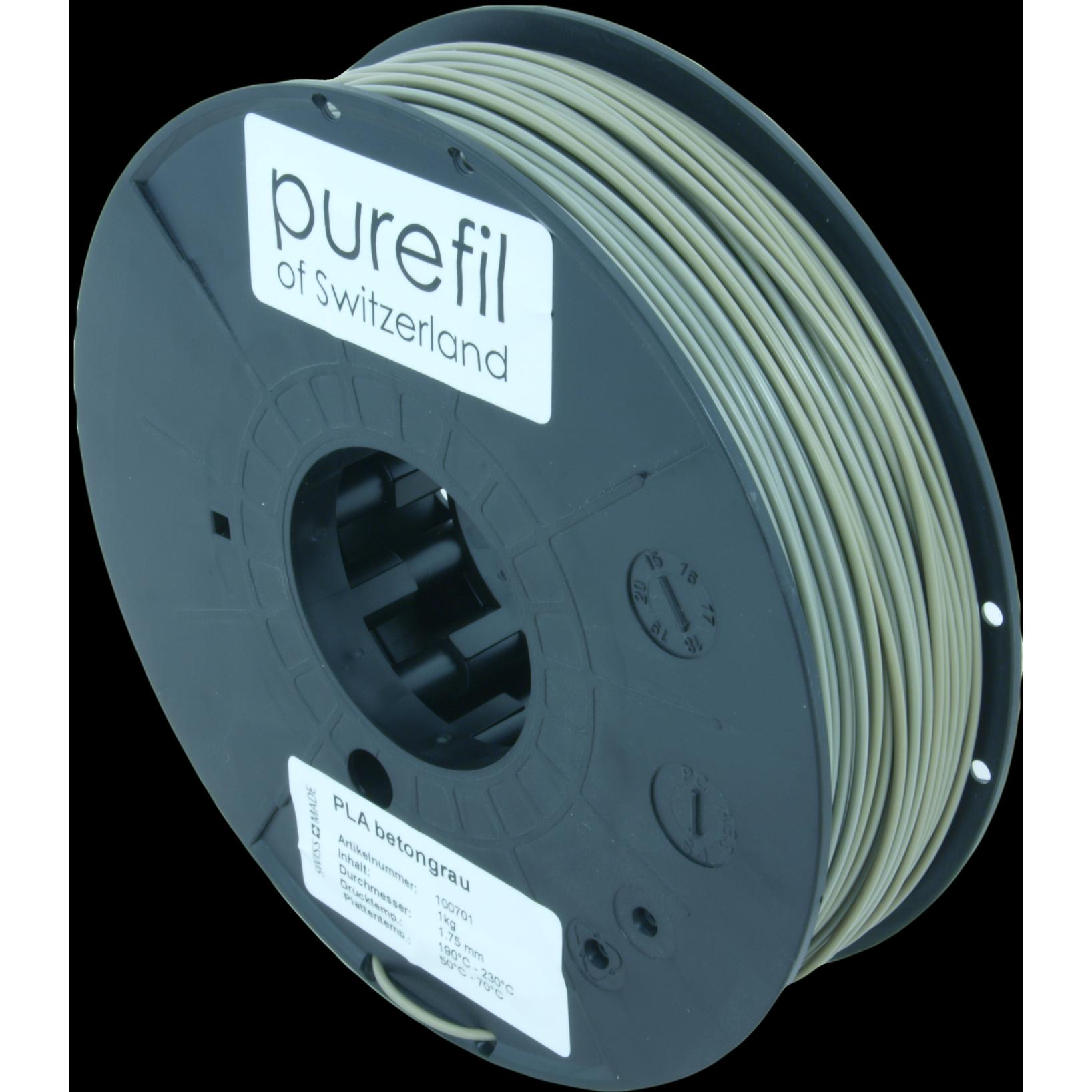 Purefil Filament (PLA, 1.75 mm, 350 g, Grau), 3D Filament, Grau