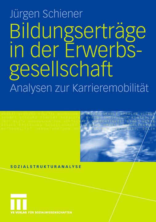 Produktbild Bildungserträge in der Erwerbsgesellschaft (Deutsch, Jürgen Schiener, 2006)