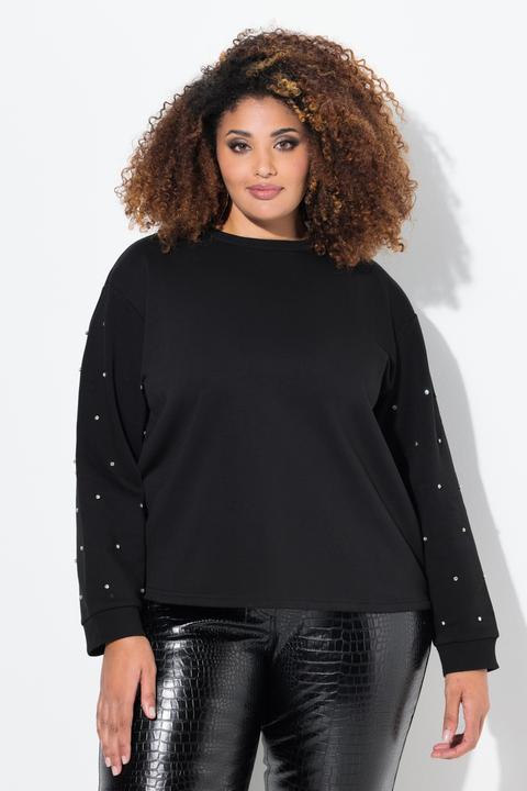 Produktbild Ulla Popken Sweatshirt, Ziersteine, Oversized, Rundhals, Langarm (46, 48)