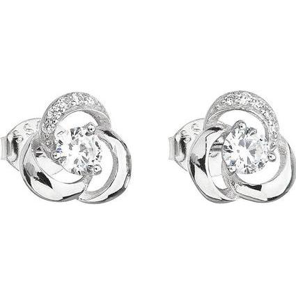 Evolution Group, Ohrringe, Silver earrings with zircon 11006.1 (L)