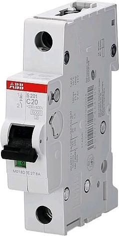 Produktbild ABB Sicherungsautomat S200 20A 1-P Typ C 6kA