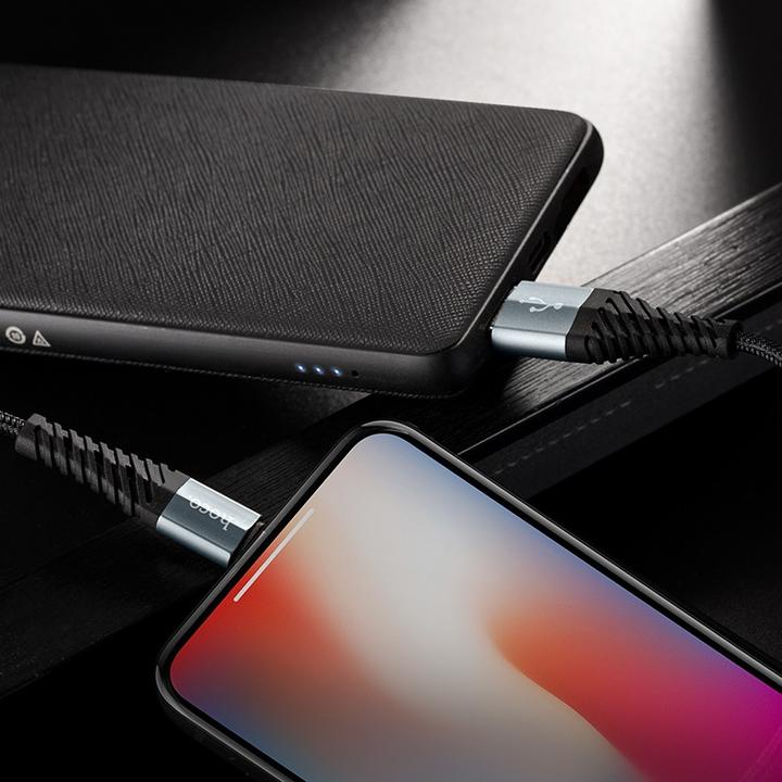 Image du produit Hoco USB-A to Lightning X38 Cool, 18W, 2A, 1m, noir (1 m, USB 3.0)