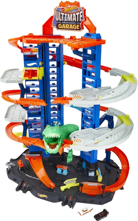 Produktbild Hot Wheels City Megacity Parkgarage mit T-Rex-Angriff